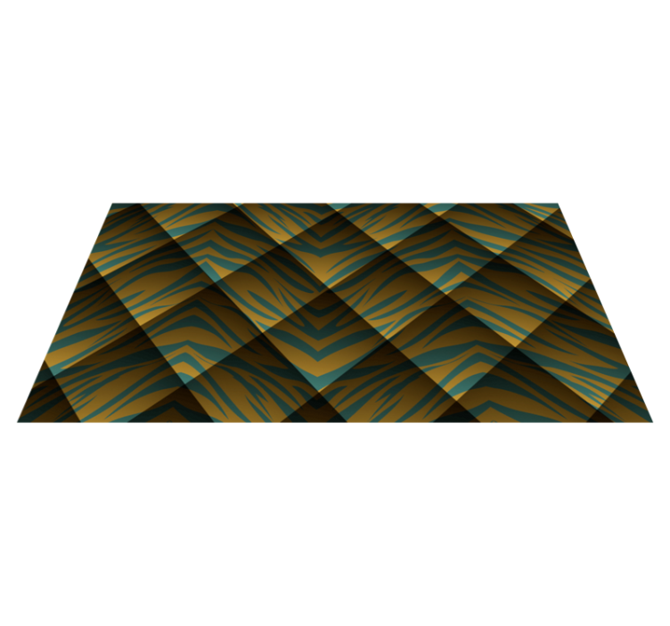 Tiger Stripe Concept animal print vinyl rug - TenStickers