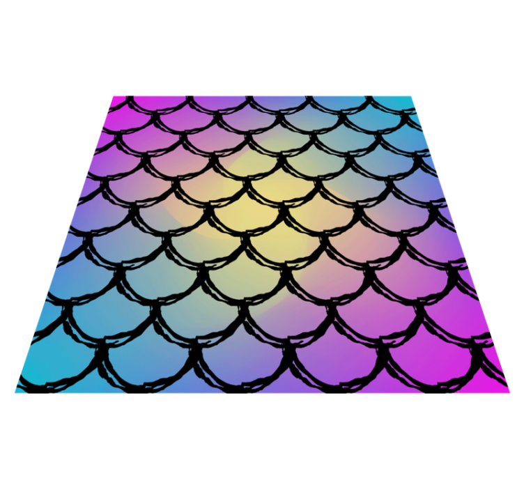 Colorful Scaled Pattern road vinyl rug - TenStickers