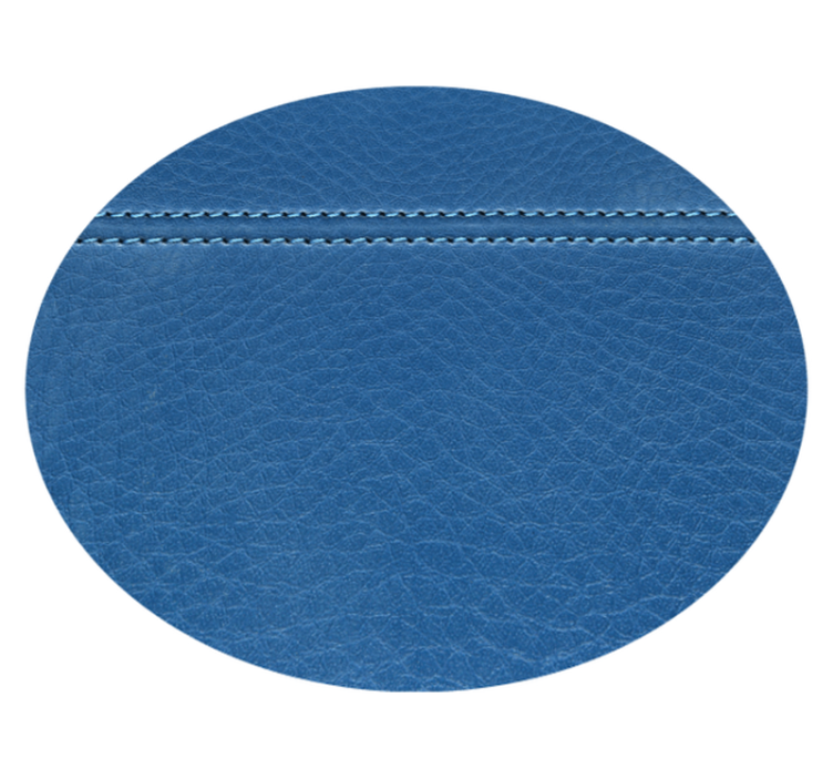 Textured vinyl rug in blue leather effect - TenStickers