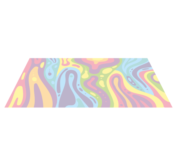 Colourful lava lamp effect modern rug - TenStickers