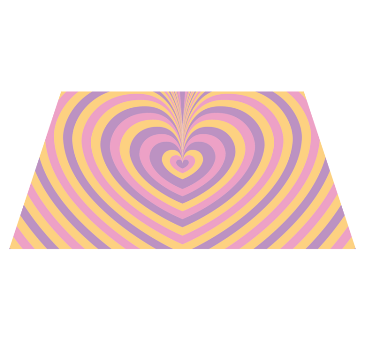 Retro heart design teen vinyl rug - TenStickers