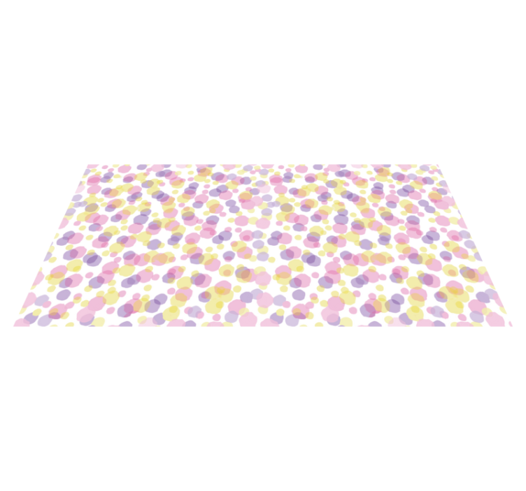 Pink bubbles pattern bathroom vinyl rug - TenStickers