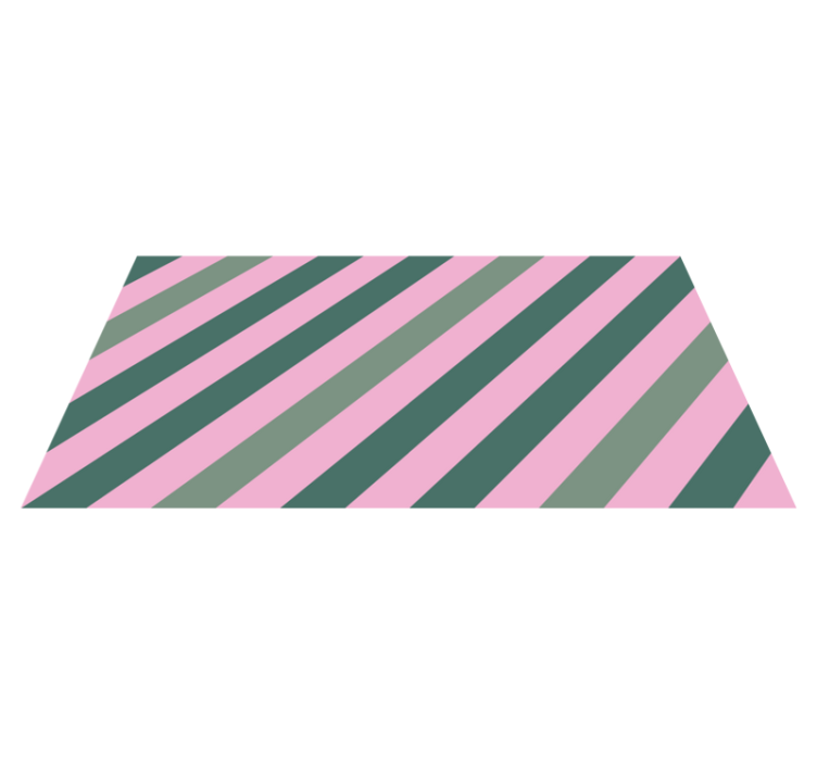 Diagonal pink stripes entrance hall vinyl rug - TenStickers