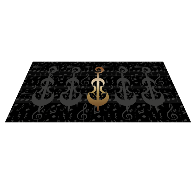 Musical Note Patterns event vinyl rug - TenStickers
