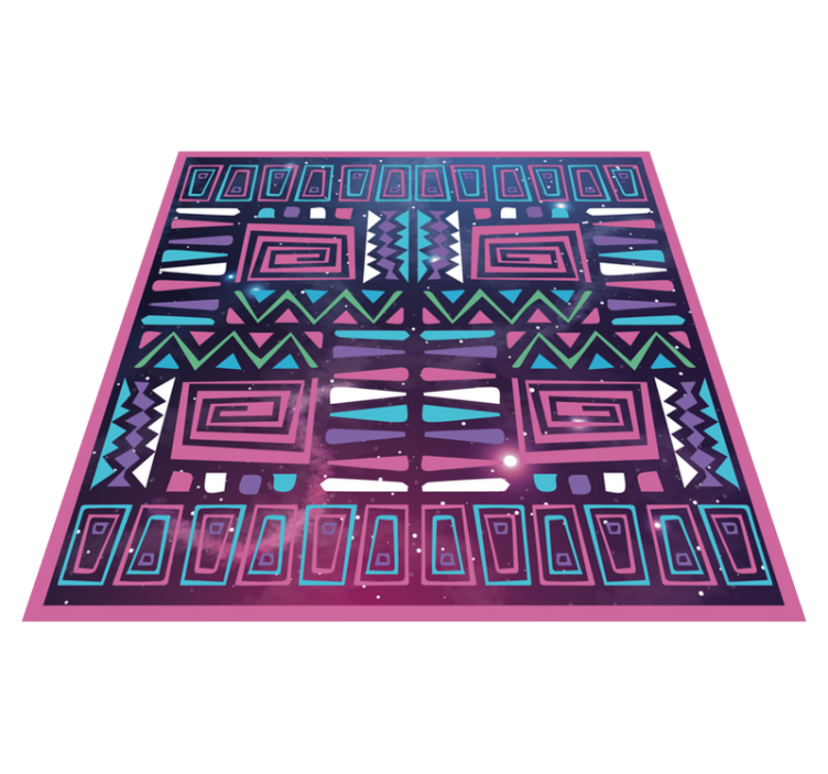 Dynamic Geometric Patterns ethnic vinyl rug - TenStickers