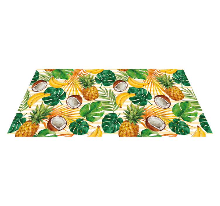 Hand painted summer tropical pattern modern rug - TenStickers