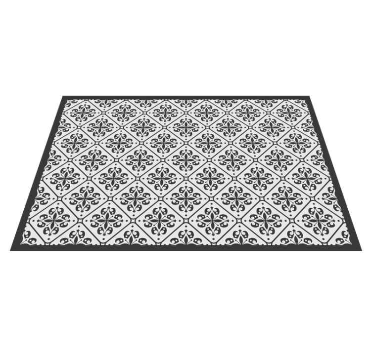 Classic victorian style pattern tile carpet - TenStickers