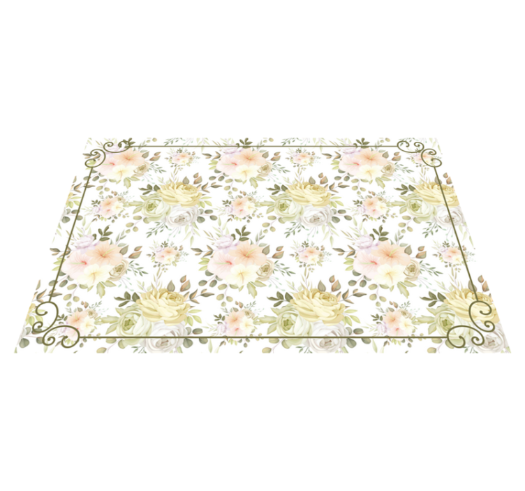 Beautiful seamless pattern floral rug - TenStickers