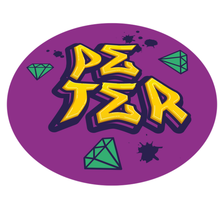 Arte y diamantes custom vinyl rug - TenStickers