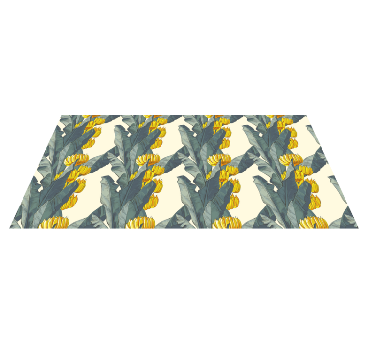 Tropical Flower Composition floral vinyl rug - TenStickers