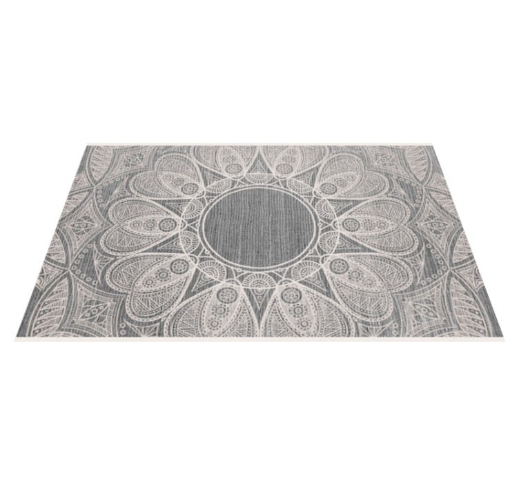 Sophisticated Round Motif mandala vinyl rug - TenStickers