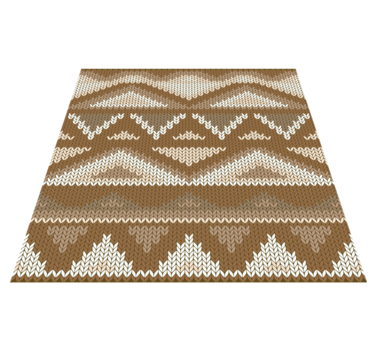 Knitted Motif ethnic vinyl rug - TenStickers