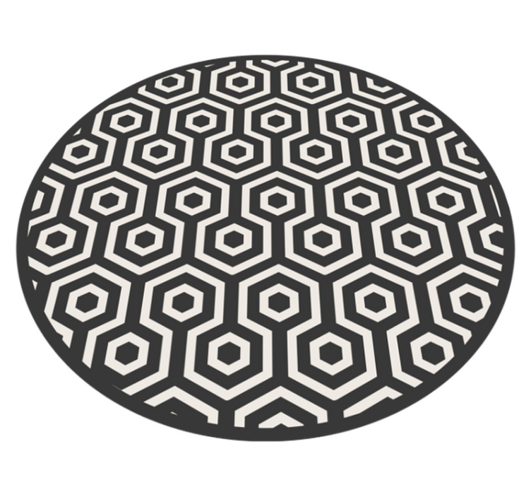 Hexagon Arrangement geometric vinyl rug - TenStickers