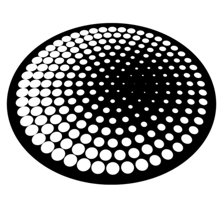 Dotted Pattern geometric vinyl rug - TenStickers