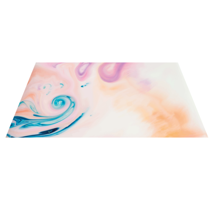 Colorful fluid swirl marble vinyl rug - TenStickers