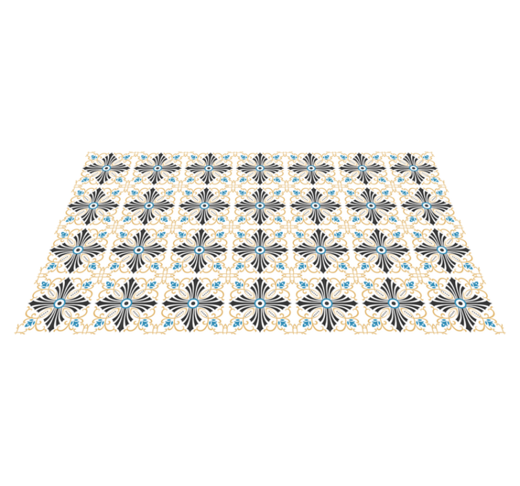 Mosaic vinyl rug in elegant mosaic style - TenStickers