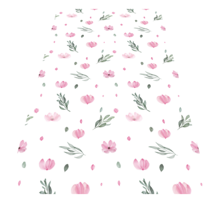 Delightful Botanical Illustrations floral vinyl rug - TenStickers