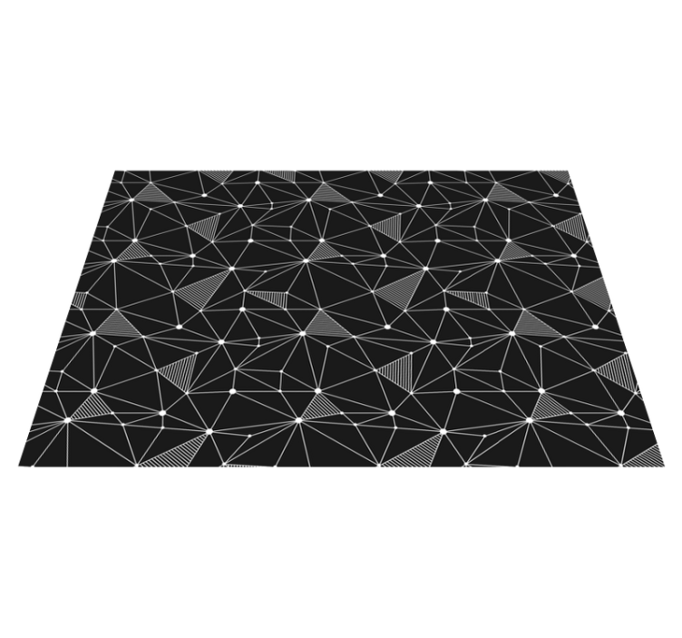 Geometric vinyl rug with bold geometric shapes - TenStickers