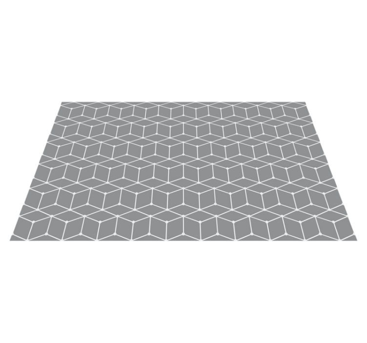 Gray elegant pattern geometric vinyl rug - TenStickers