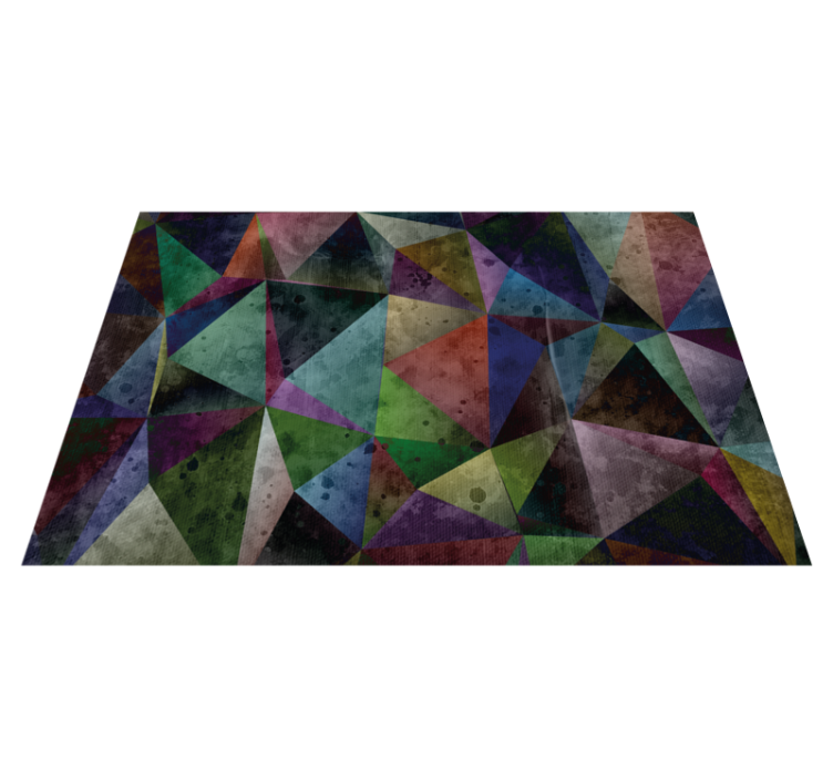 Colorful Triangle Mosaic geometric vinyl rug - TenStickers