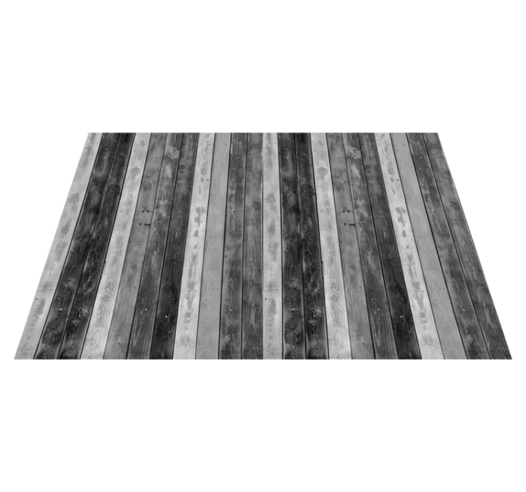 Warm grey look wood effect vinyl rug - TenStickers