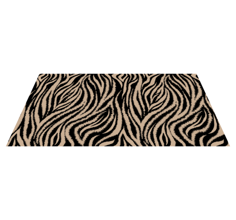 Animal print vinyl rug with zebra stripes - TenStickers
