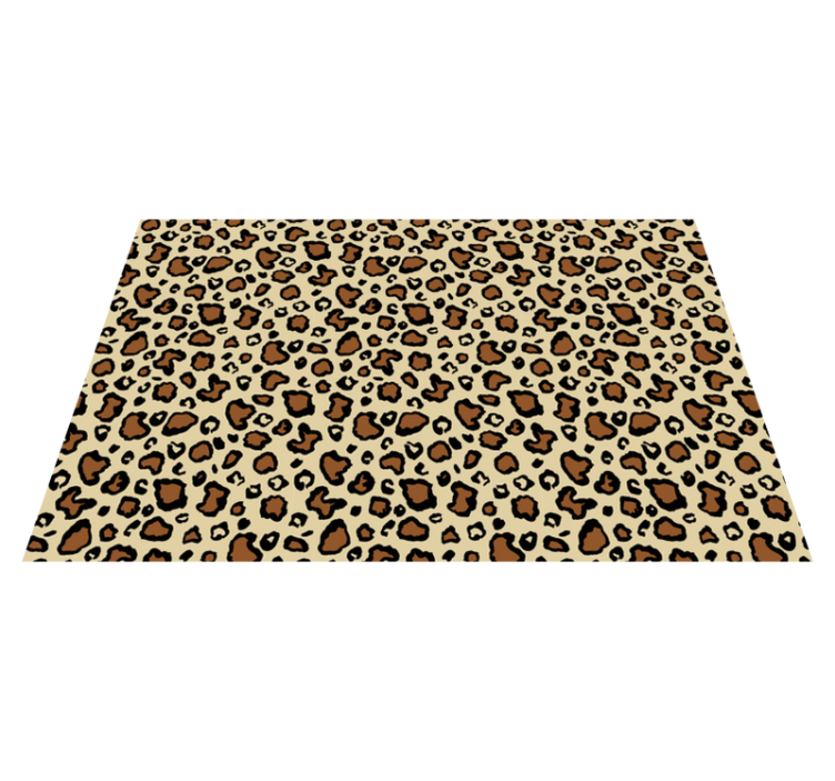 Animal print vinyl rug leopard spot design - TenStickers