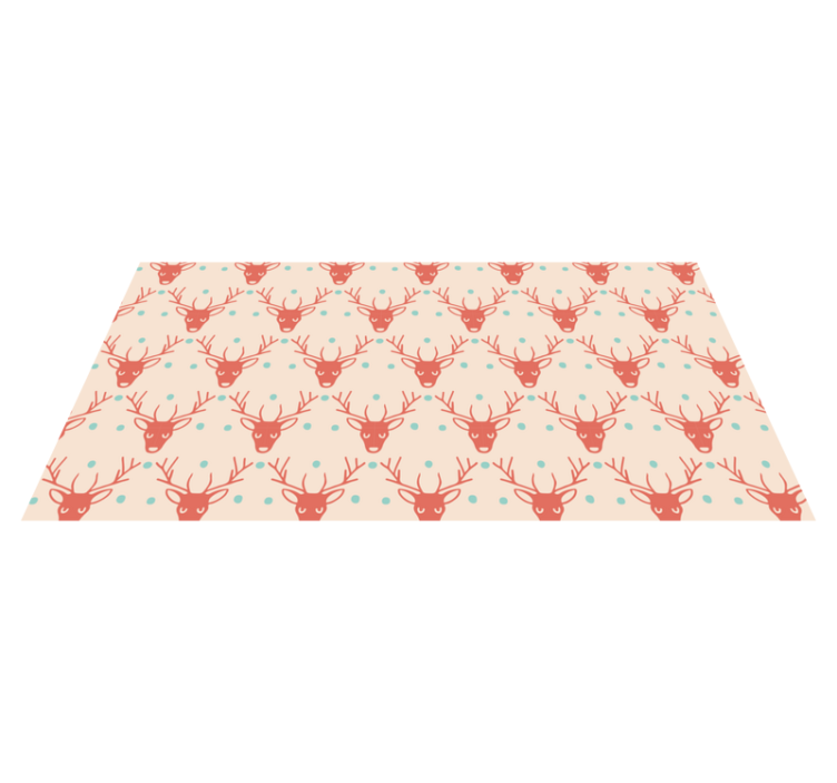Festive Deer Pattern Christmas vinyl rug - TenStickers