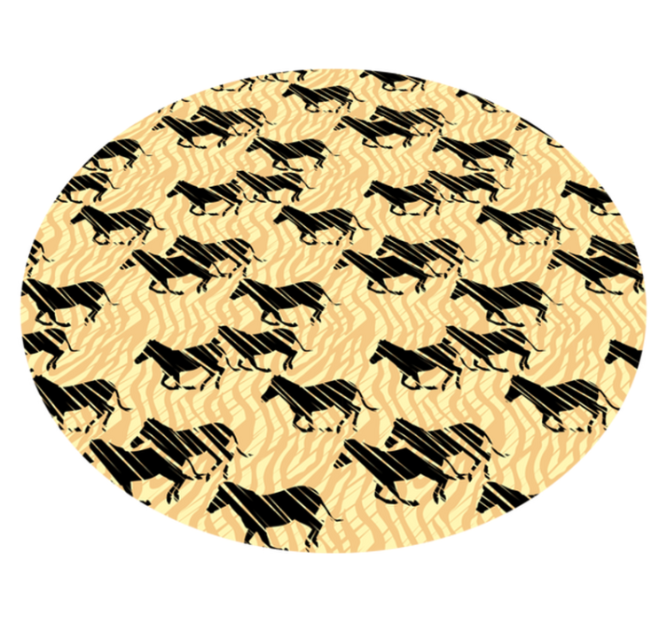 Stylish Horse Pattern animal print vinyl rug - TenStickers