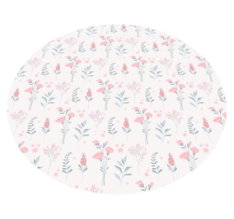 Floral vinyl rug floral pattern design - TenStickers