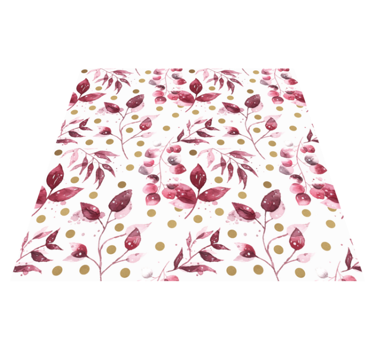 Floral vinyl rug botanical print design - TenStickers