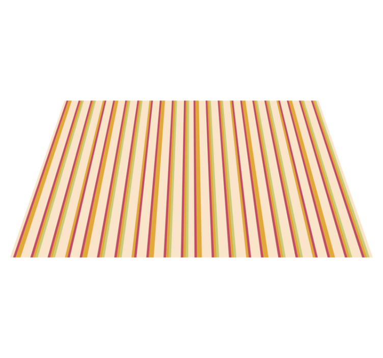 Striped vinyl rug in multi-striped elegance - TenStickers