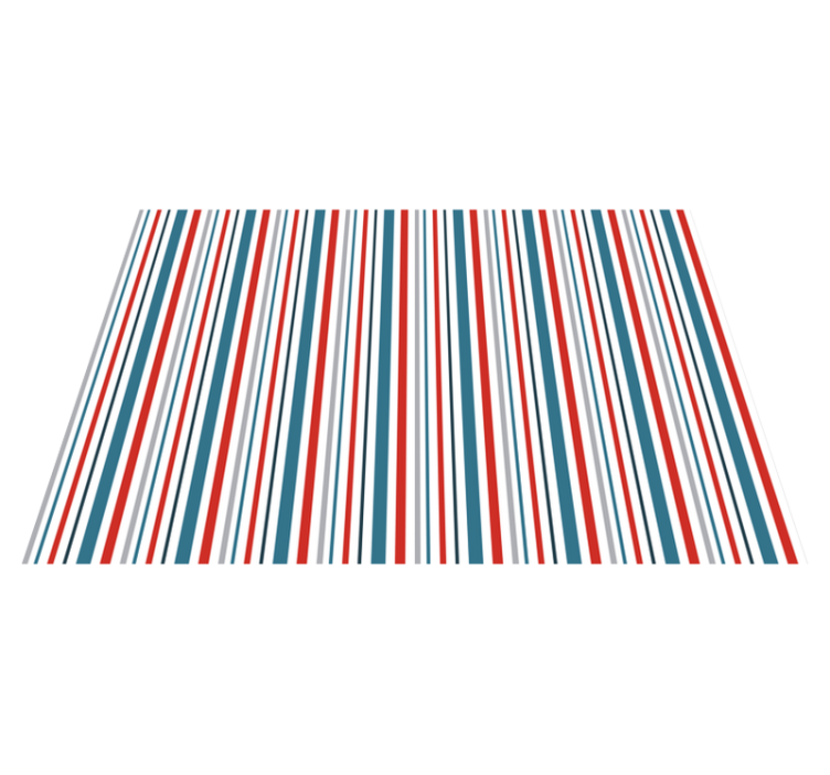 Vibrant striped pattern striped vinyl rug - TenStickers