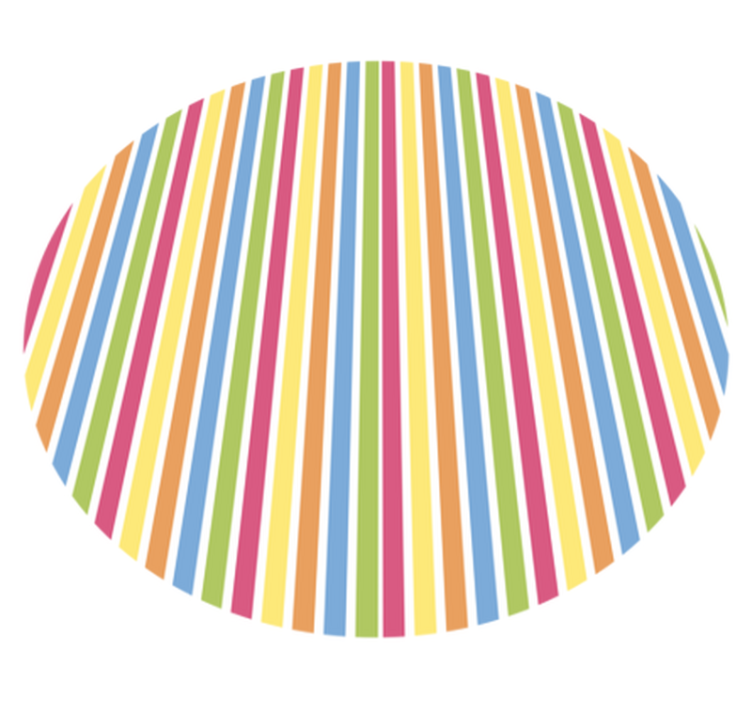 Striped vinyl rug in vibrant striped style - TenStickers
