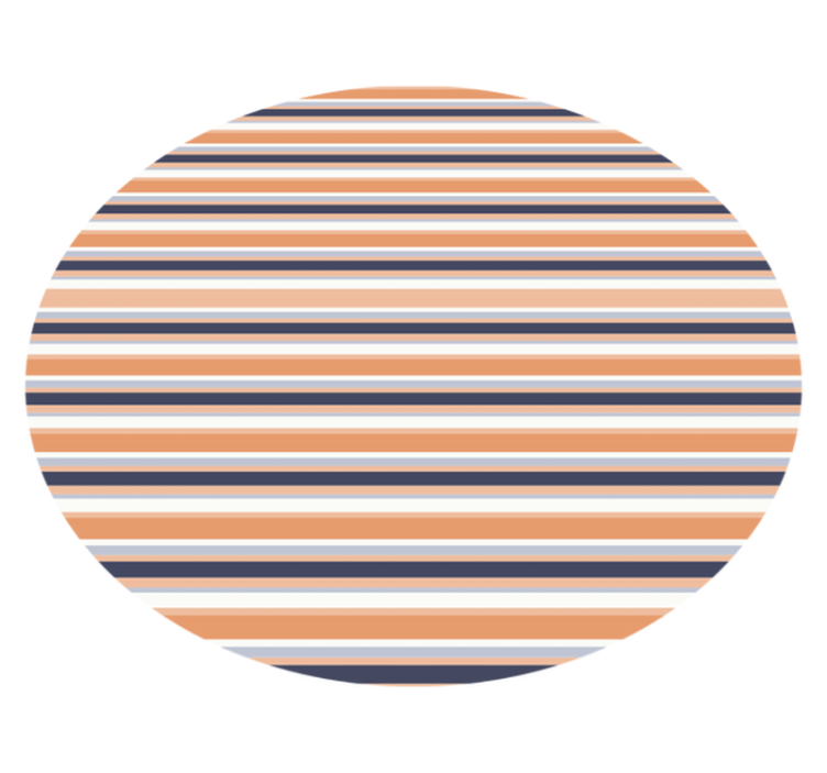 Striped Round Emblem striped vinyl rug - TenStickers