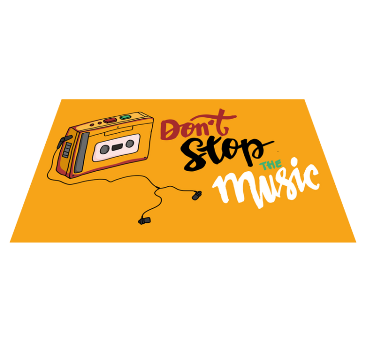 Retro Cassette Theme custom rug - TenStickers
