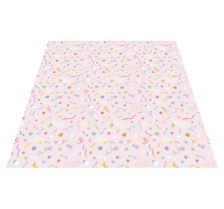 Pattern with cute pastel confetti bedroom rug - TenStickers
