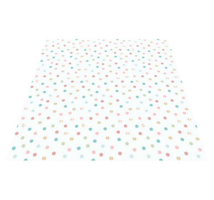Minimalistic polka dots nursery vinyl rug - TenStickers