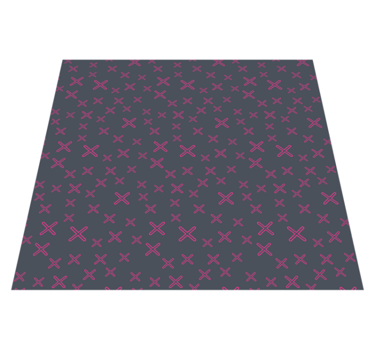 Pink cross patterns teen vinyl rug - TenStickers