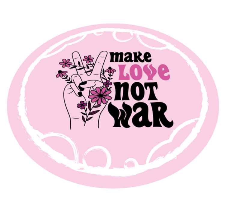 PEACEFUL LOVE MESSAGE custom rug - TenStickers