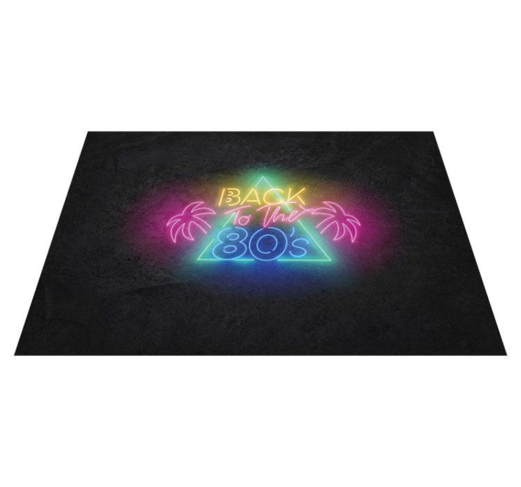 Back to 80's vintage vinyl rug - TenStickers