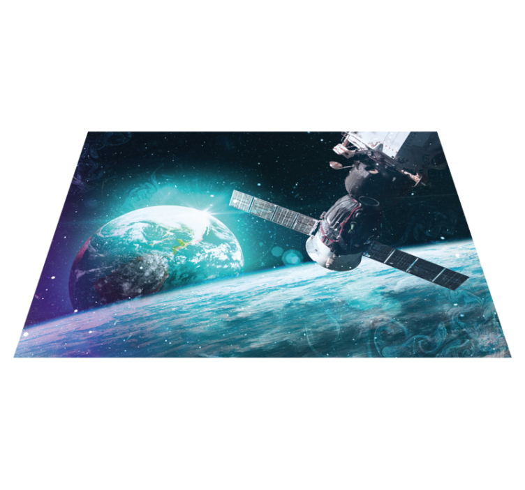 Galactic journey exploration star vinyl rug - TenStickers