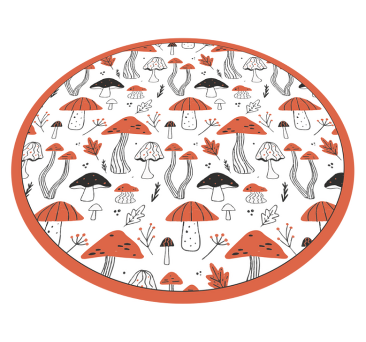 Nature vinyl rug mushroom fantasy world - TenStickers