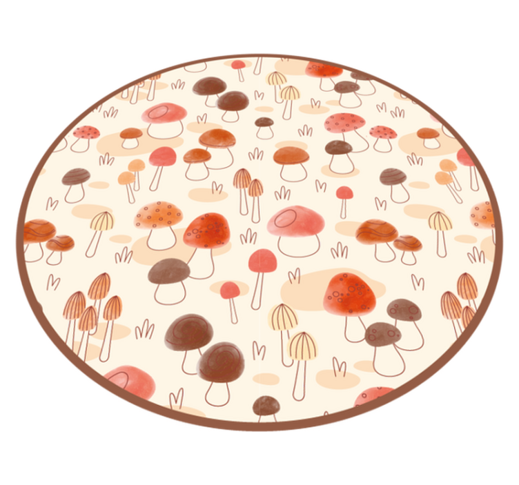 Mushroom Concept nature vinyl rug - TenStickers