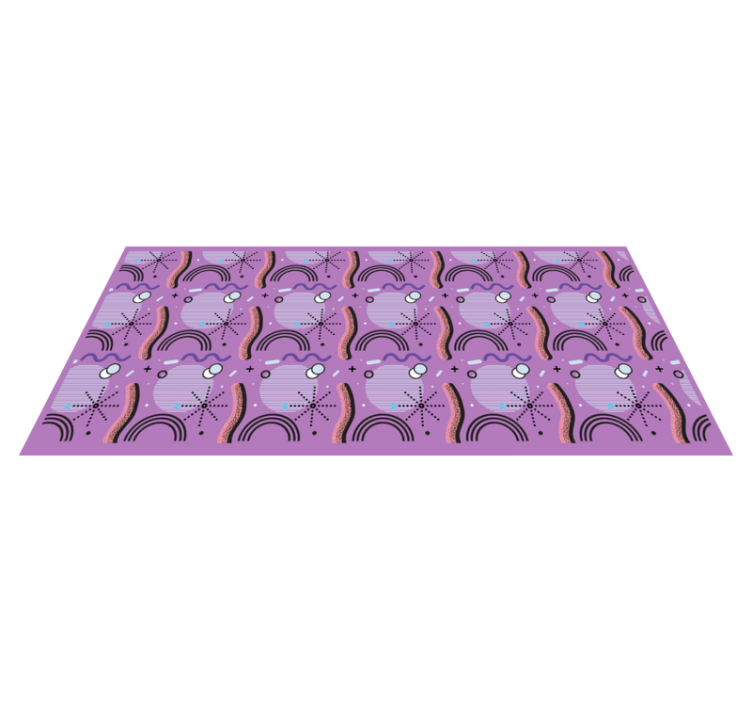 Purple rainbow pattern kids vinyl rug - TenStickers