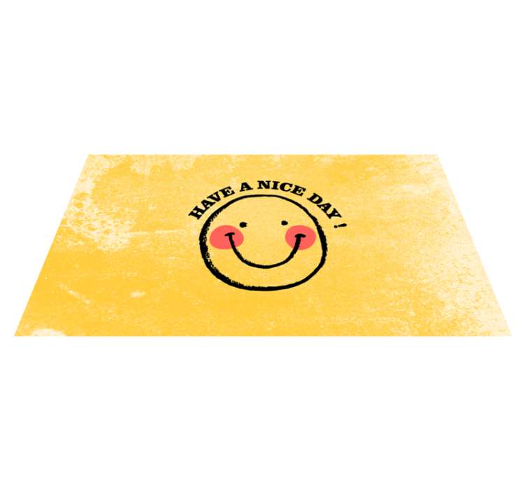 Have a nice day smiley face mat for entrance - TenStickers