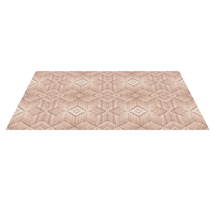 Geometric Pattern wood effect vinyl rug - TenStickers
