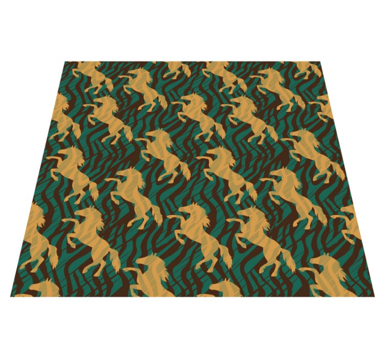 Safari Motif Overlay animal print vinyl rug - TenStickers