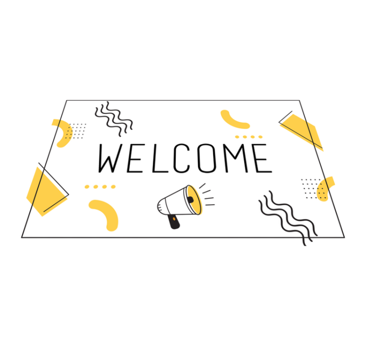 Custom rug welcome to your cozy space - TenStickers