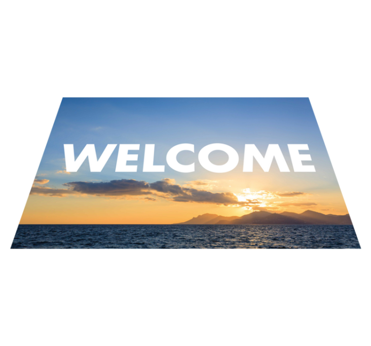 Sunset Welcome Entrance entrance hall vinyl rug - TenStickers